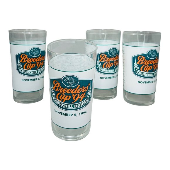 Breeders Cup 1994 Set of 4 Vintage Drinking Glasses - Picture 6 of 8